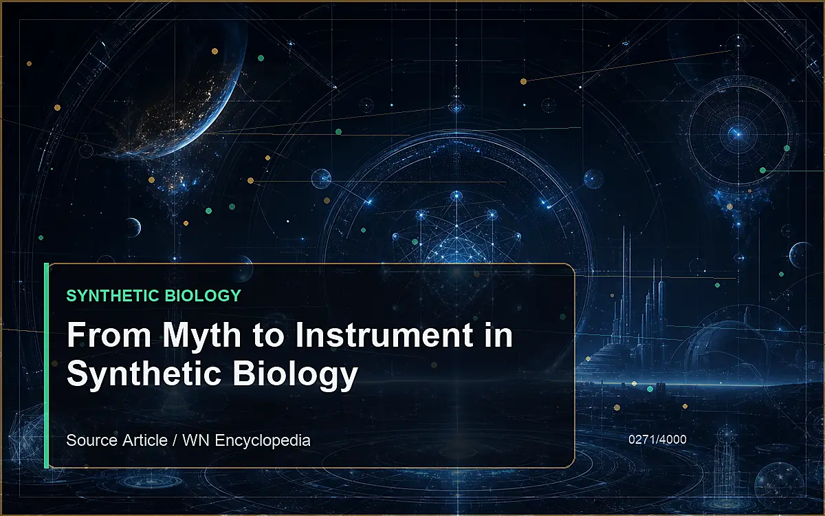AI-generated encyclopedia reference image for From Myth to Instrument in Synthetic Biology