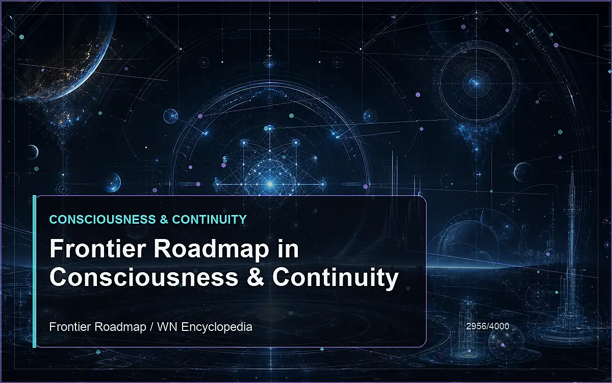 AI-generated encyclopedia reference image for Frontier Roadmap in Consciousness & Continuity