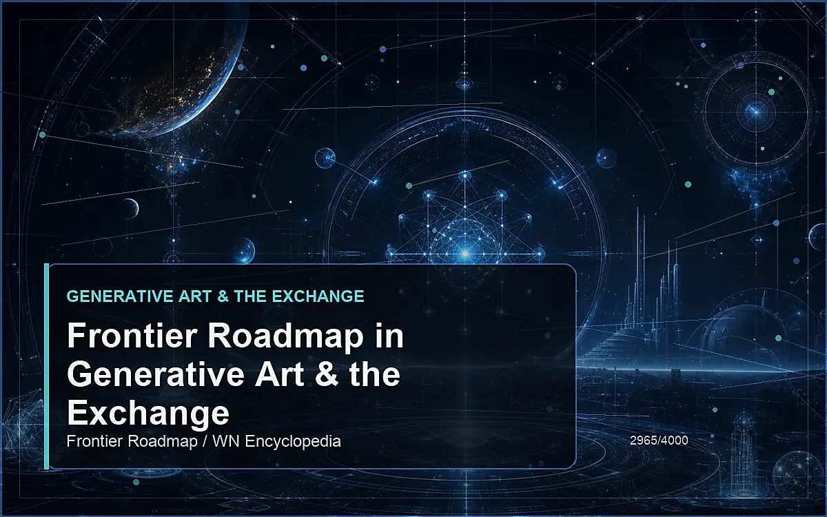 AI-generated encyclopedia reference image for Frontier Roadmap in Generative Art & the Exchange