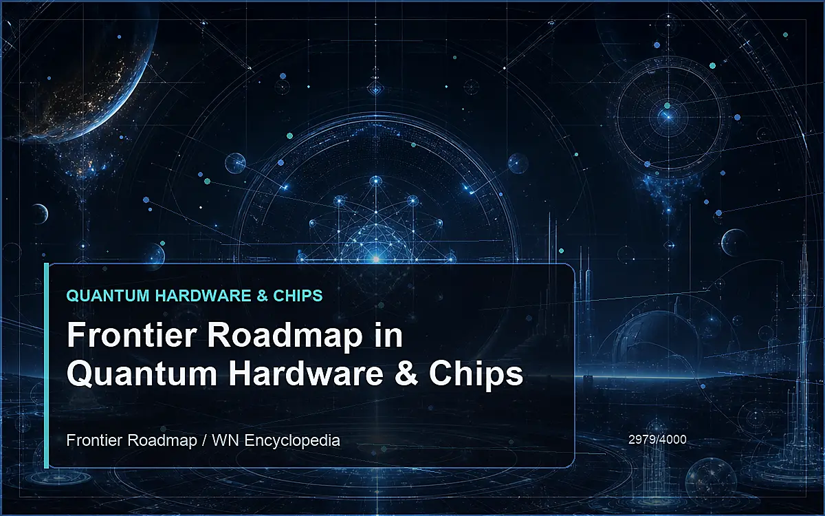 AI-generated encyclopedia reference image for Frontier Roadmap in Quantum Hardware & Chips