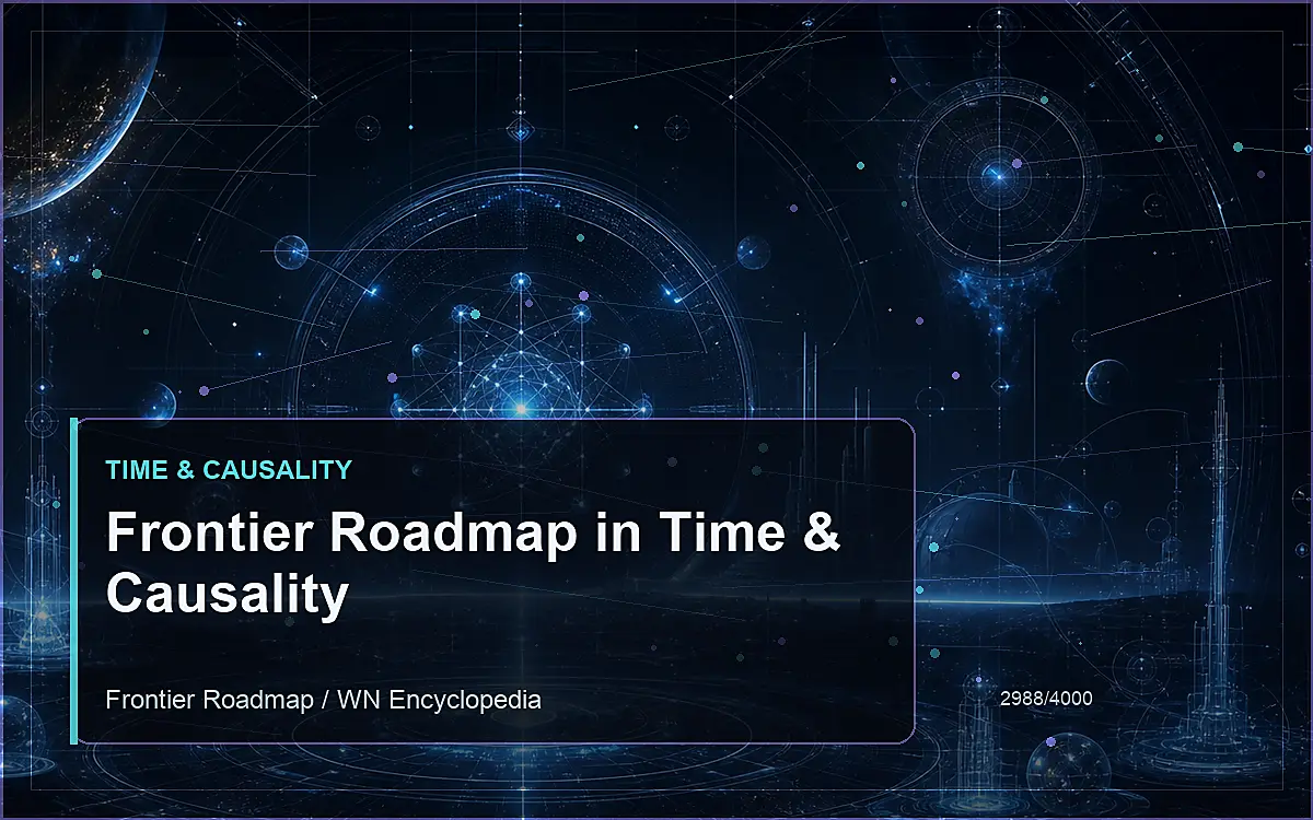 AI-generated encyclopedia reference image for Frontier Roadmap in Time & Causality