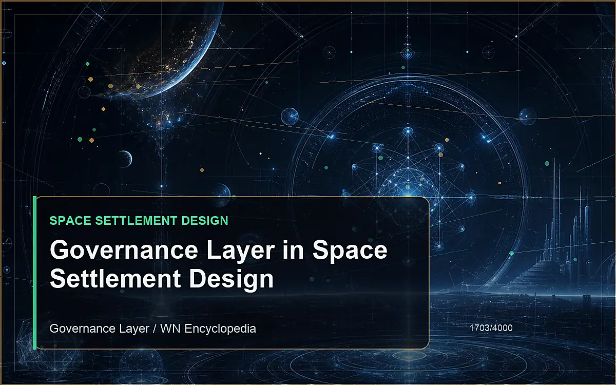 AI-generated encyclopedia reference image for Governance Layer in Space Settlement Design