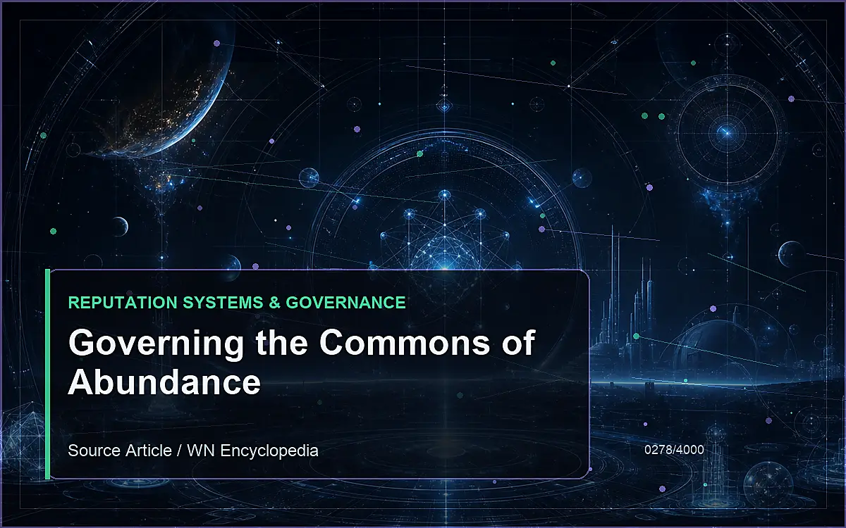 AI-generated encyclopedia reference image for Governing the Commons of Abundance