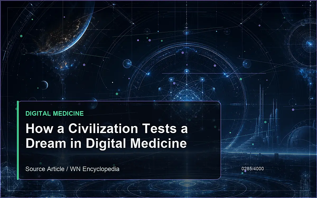 AI-generated encyclopedia reference image for How a Civilization Tests a Dream in Digital Medicine