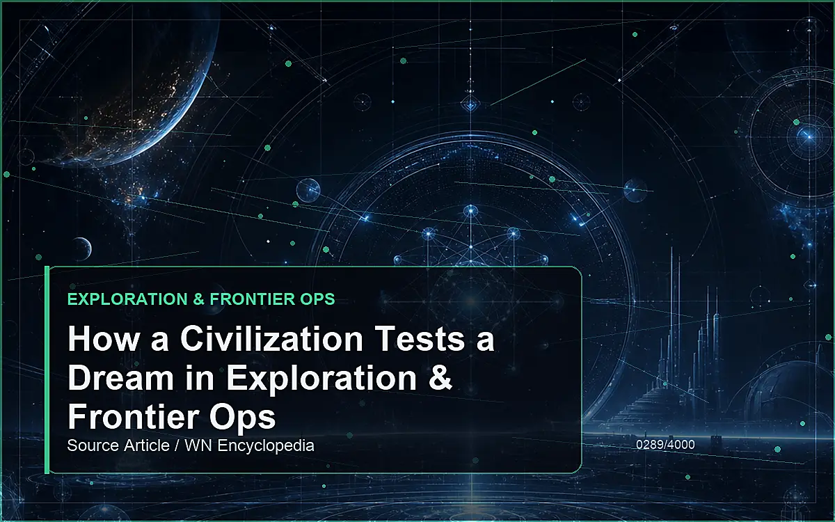 AI-generated encyclopedia reference image for How a Civilization Tests a Dream in Exploration & Frontier Ops