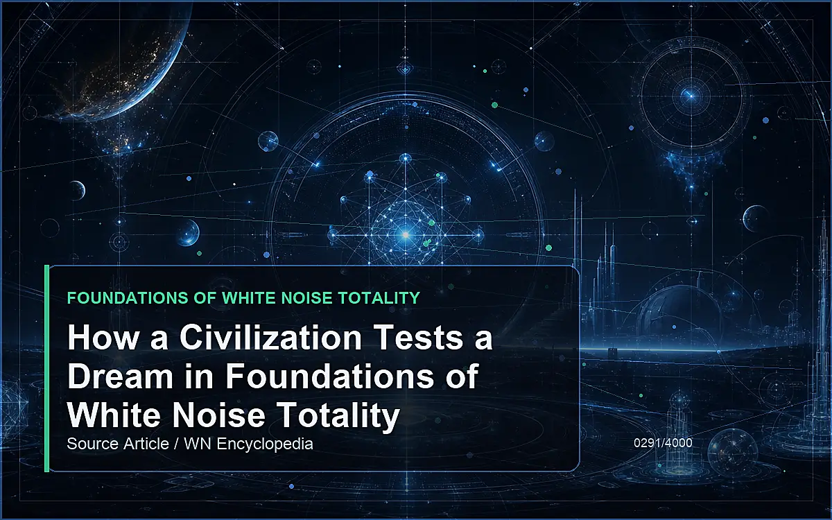 AI-generated encyclopedia reference image for How a Civilization Tests a Dream in Foundations of White Noise Totality