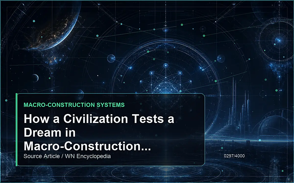 AI-generated encyclopedia reference image for How a Civilization Tests a Dream in Macro-Construction Systems