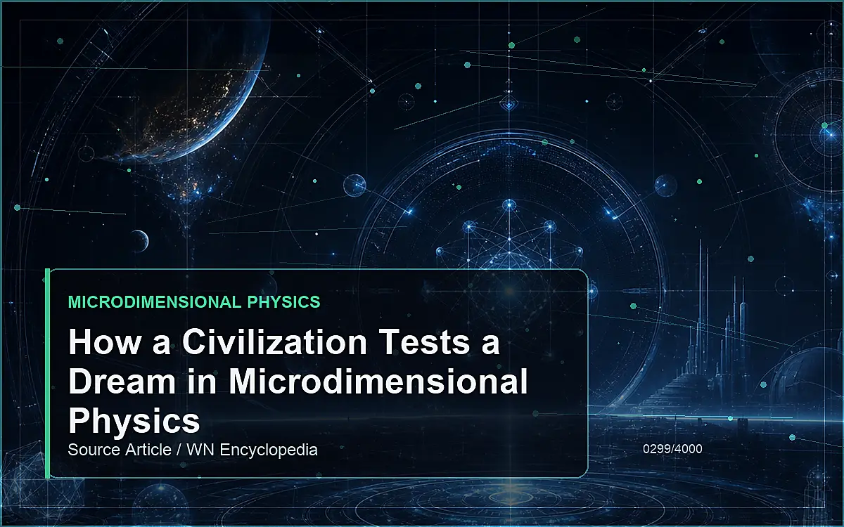 AI-generated encyclopedia reference image for How a Civilization Tests a Dream in Microdimensional Physics