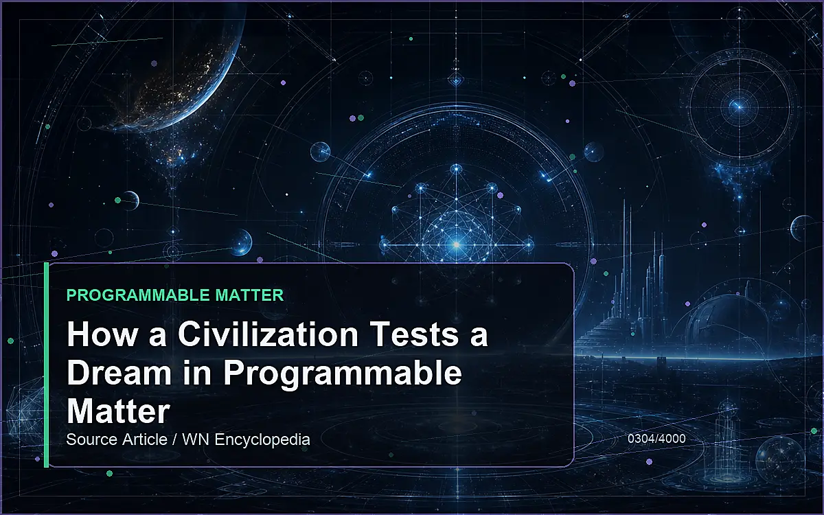 AI-generated encyclopedia reference image for How a Civilization Tests a Dream in Programmable Matter