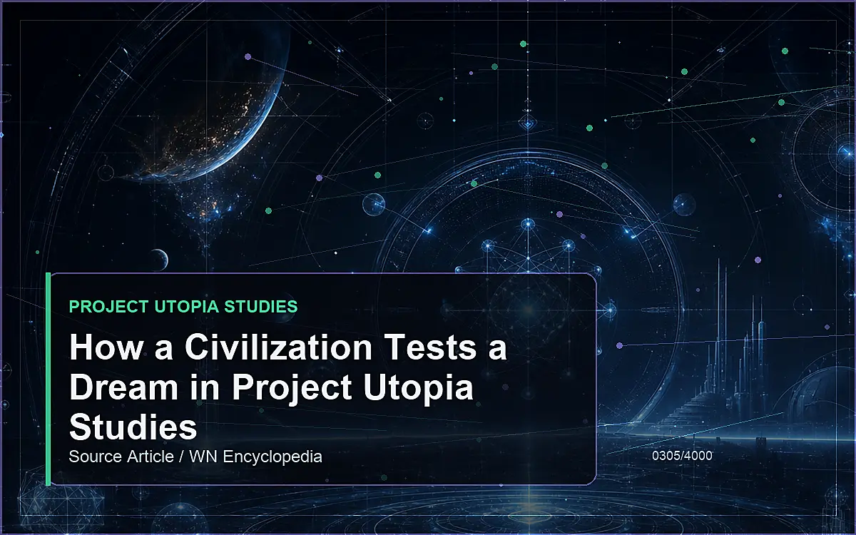 AI-generated encyclopedia reference image for How a Civilization Tests a Dream in Project Utopia Studies