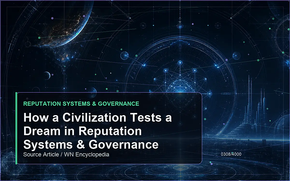 AI-generated encyclopedia reference image for How a Civilization Tests a Dream in Reputation Systems & Governance