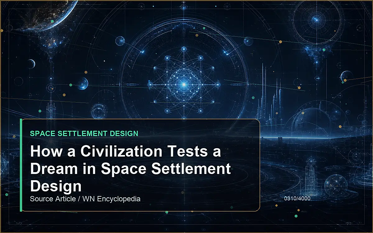 AI-generated encyclopedia reference image for How a Civilization Tests a Dream in Space Settlement Design