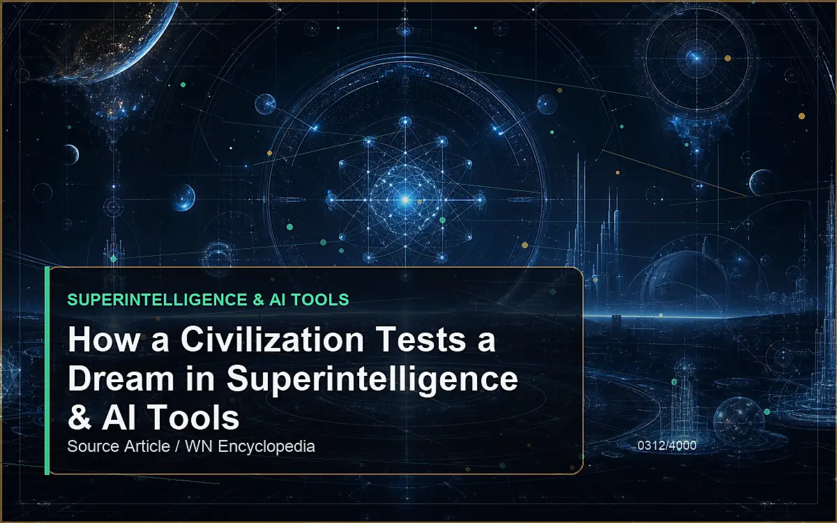 AI-generated encyclopedia reference image for How a Civilization Tests a Dream in Superintelligence & AI Tools