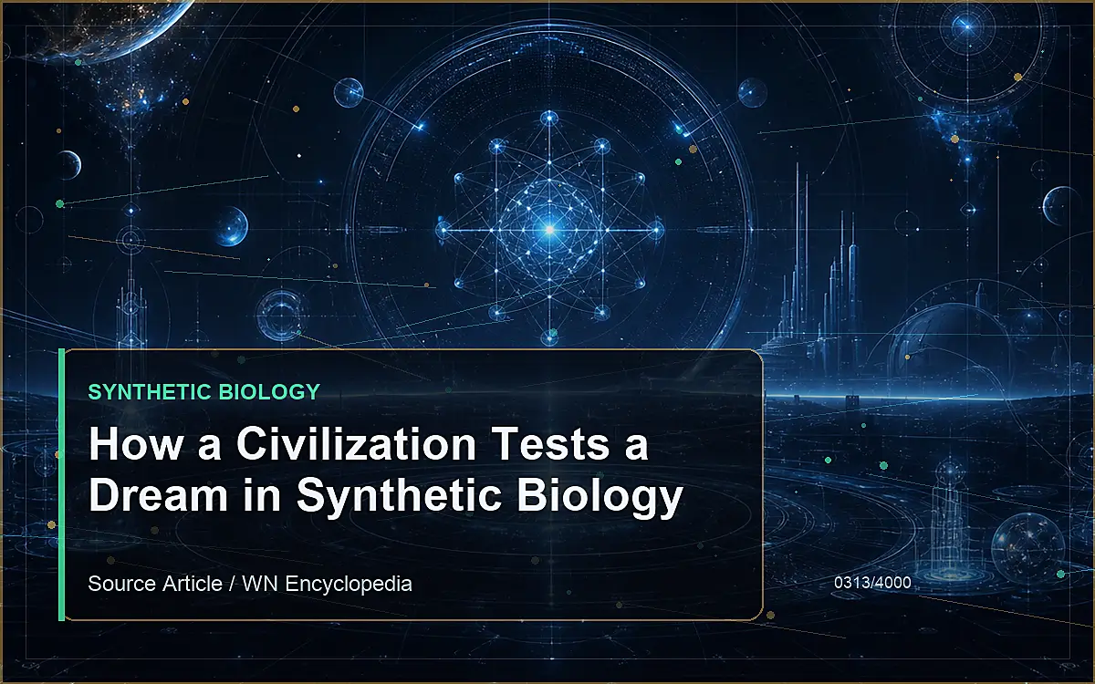 AI-generated encyclopedia reference image for How a Civilization Tests a Dream in Synthetic Biology