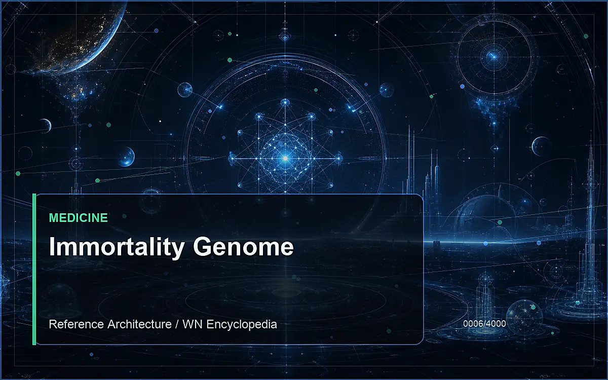 AI-generated encyclopedia reference image for Immortality Genome