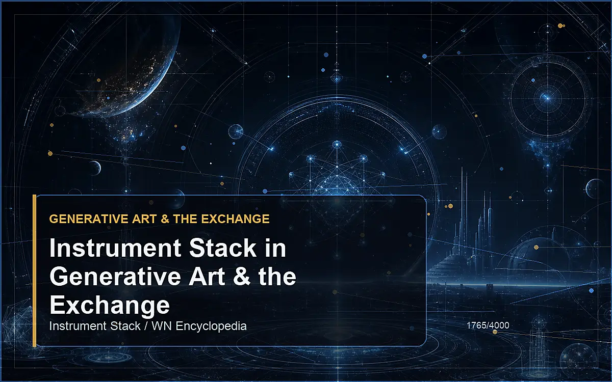 AI-generated encyclopedia reference image for Instrument Stack in Generative Art & the Exchange