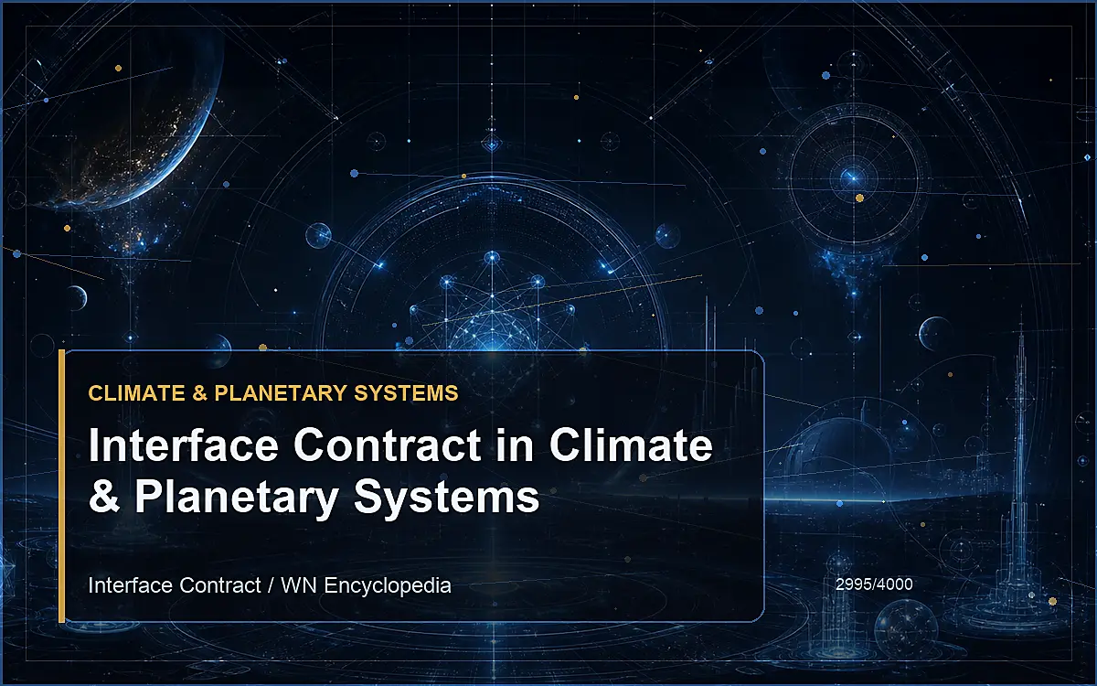 AI-generated encyclopedia reference image for Interface Contract in Climate & Planetary Systems