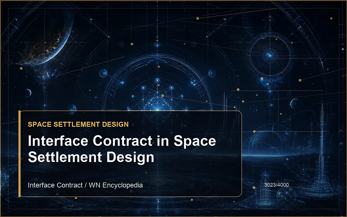 AI-generated encyclopedia reference image for Interface Contract in Space Settlement Design