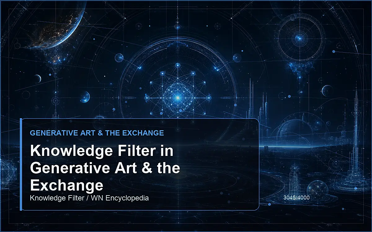 AI-generated encyclopedia reference image for Knowledge Filter in Generative Art & the Exchange