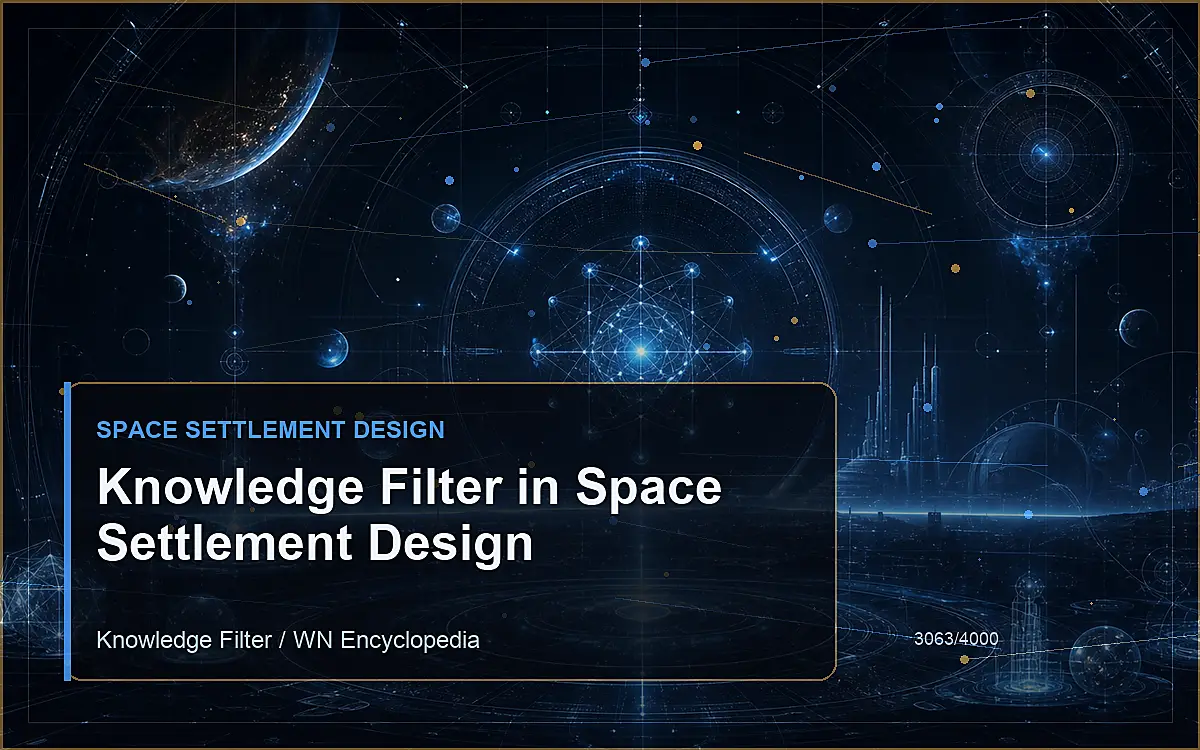 AI-generated encyclopedia reference image for Knowledge Filter in Space Settlement Design