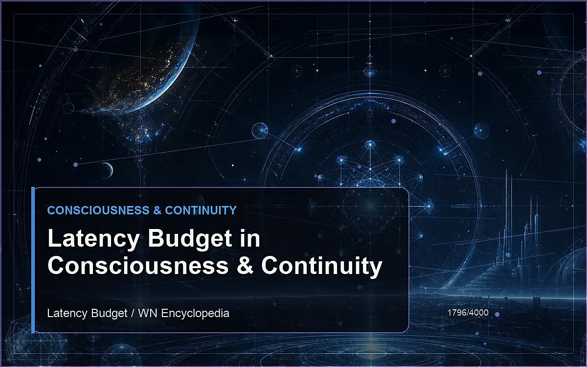 AI-generated encyclopedia reference image for Latency Budget in Consciousness & Continuity