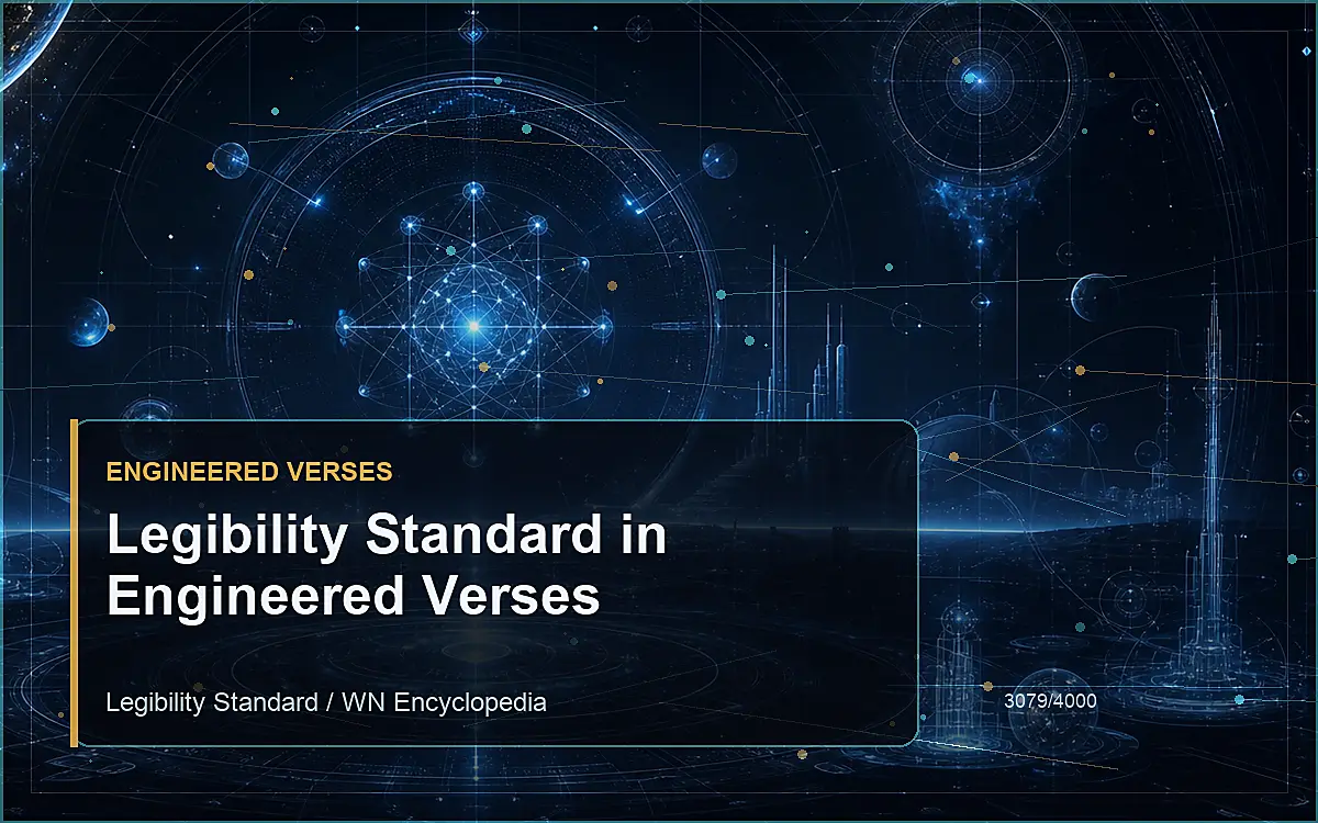 AI-generated encyclopedia reference image for Legibility Standard in Engineered Verses