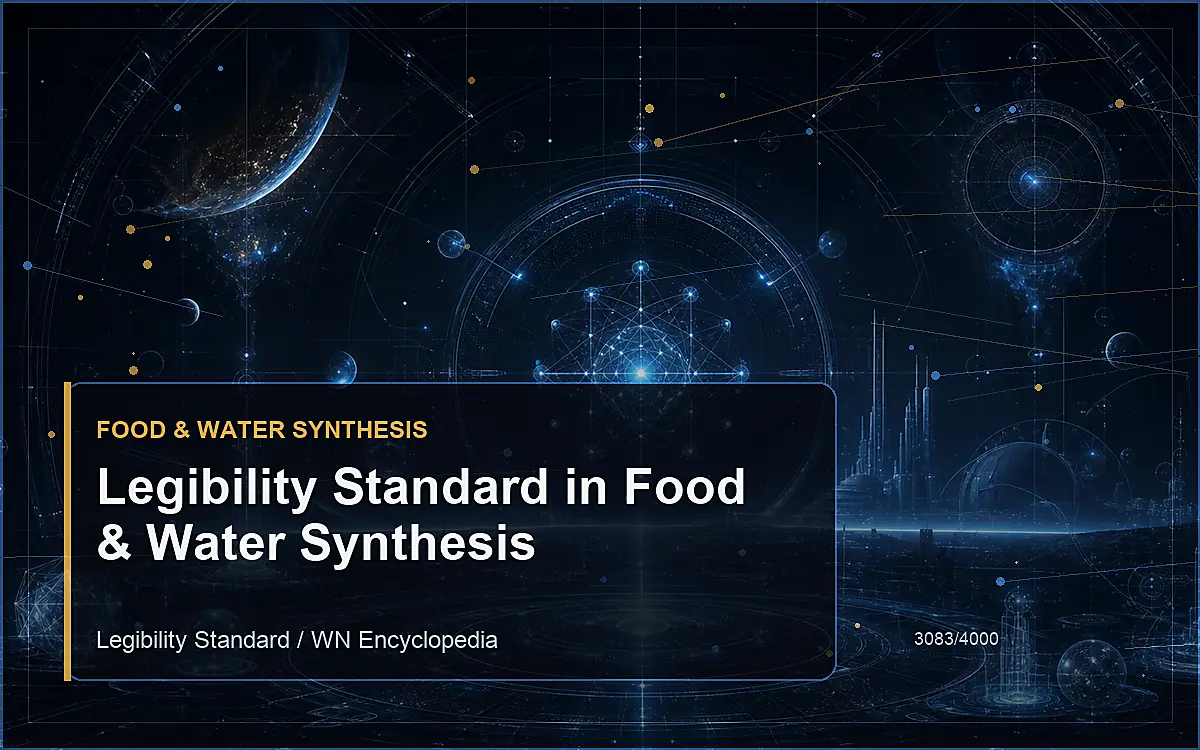 AI-generated encyclopedia reference image for Legibility Standard in Food & Water Synthesis