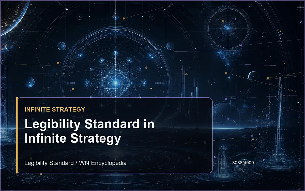 AI-generated encyclopedia reference image for Legibility Standard in Infinite Strategy