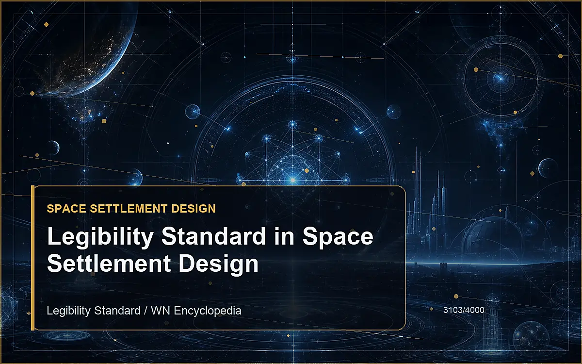 AI-generated encyclopedia reference image for Legibility Standard in Space Settlement Design