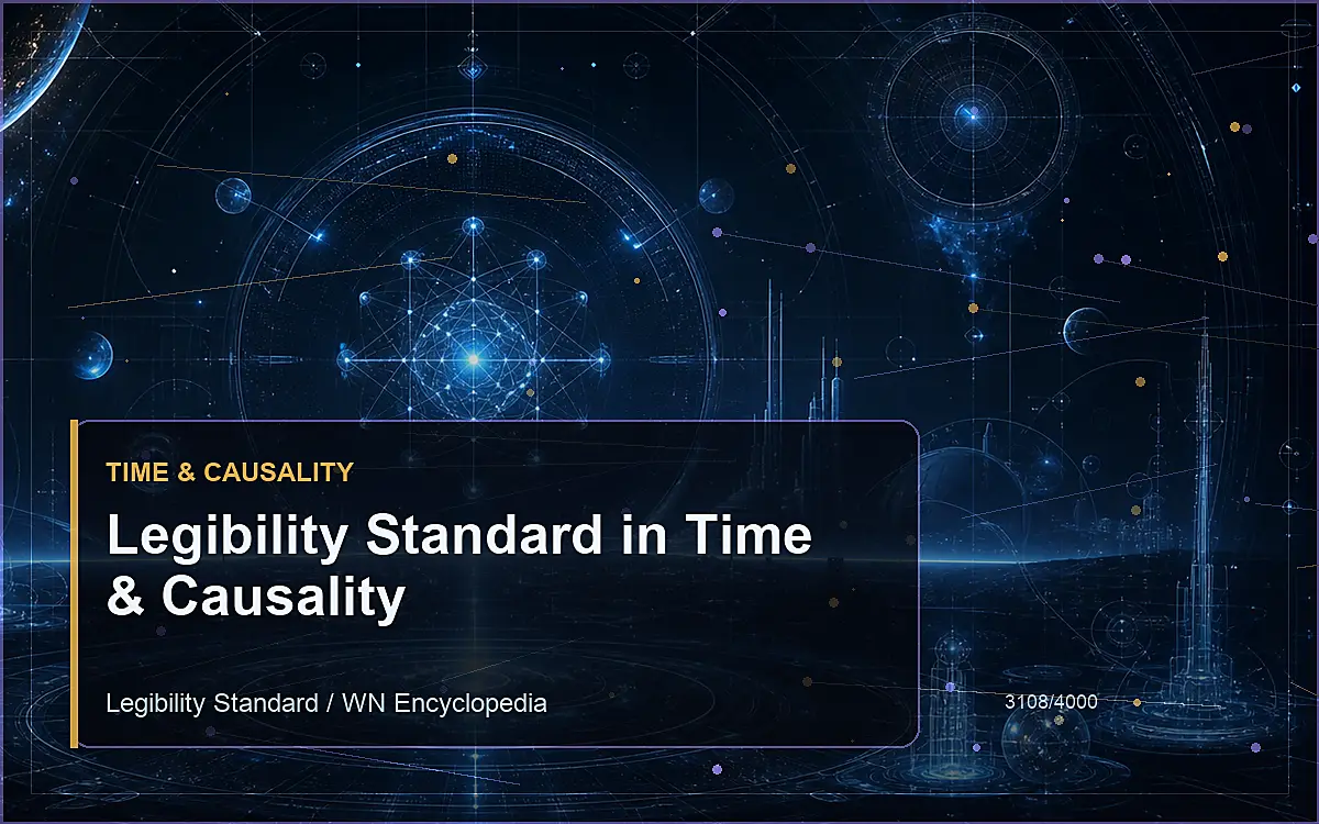 AI-generated encyclopedia reference image for Legibility Standard in Time & Causality