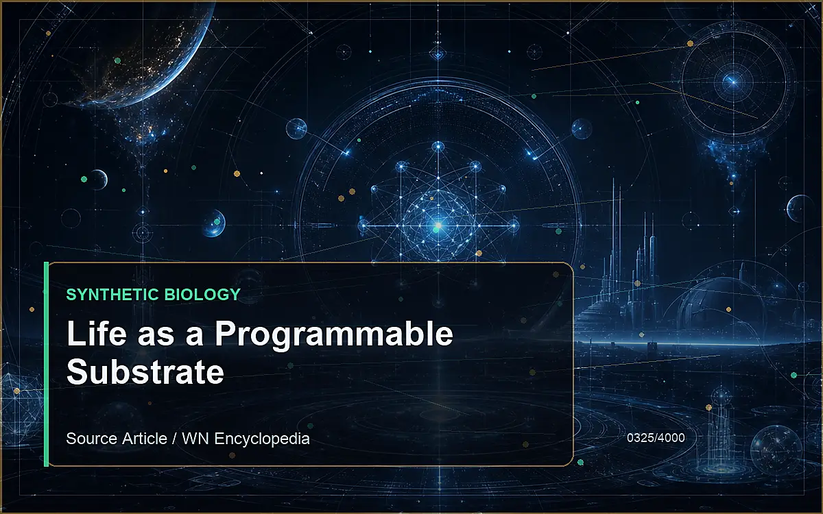 AI-generated encyclopedia reference image for Life as a Programmable Substrate