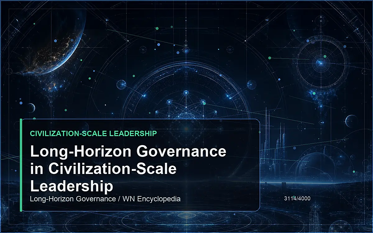 AI-generated encyclopedia reference image for Long-Horizon Governance in Civilization-Scale Leadership