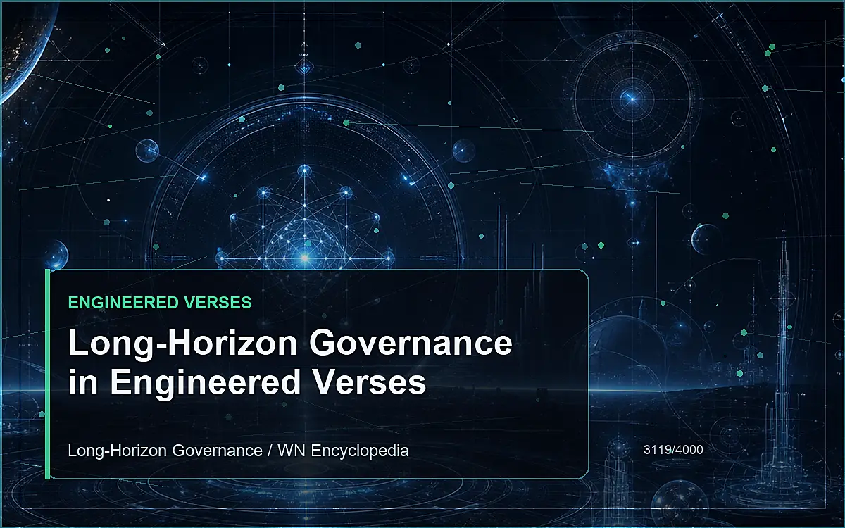 AI-generated encyclopedia reference image for Long-Horizon Governance in Engineered Verses