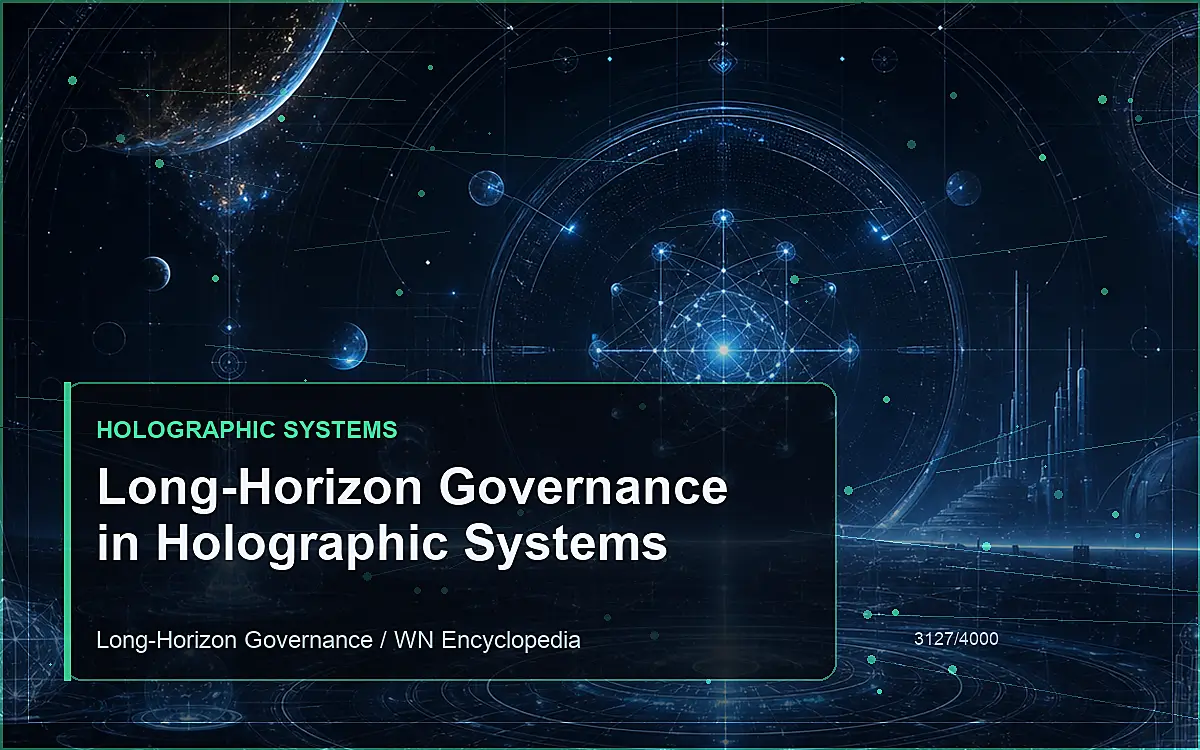 AI-generated encyclopedia reference image for Long-Horizon Governance in Holographic Systems