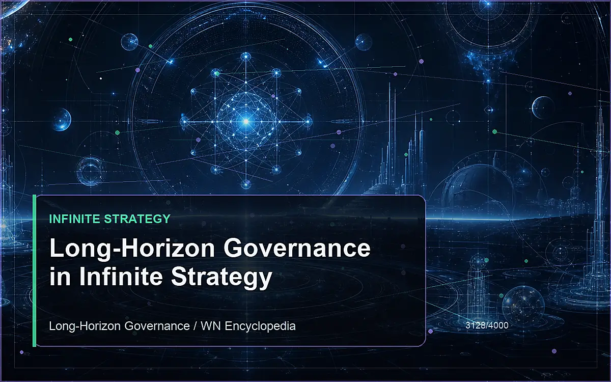 AI-generated encyclopedia reference image for Long-Horizon Governance in Infinite Strategy