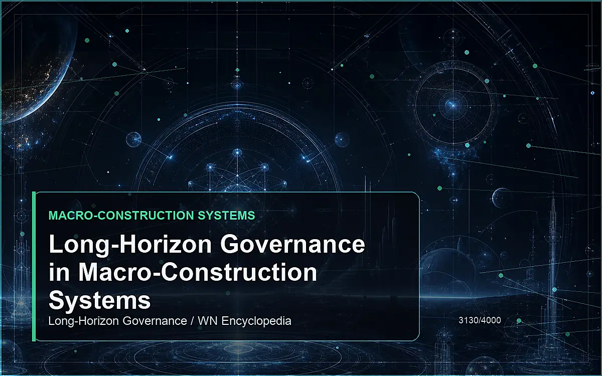 AI-generated encyclopedia reference image for Long-Horizon Governance in Macro-Construction Systems