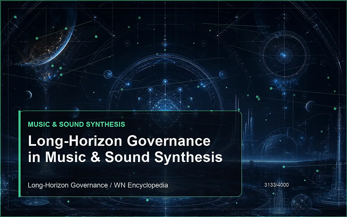 AI-generated encyclopedia reference image for Long-Horizon Governance in Music & Sound Synthesis