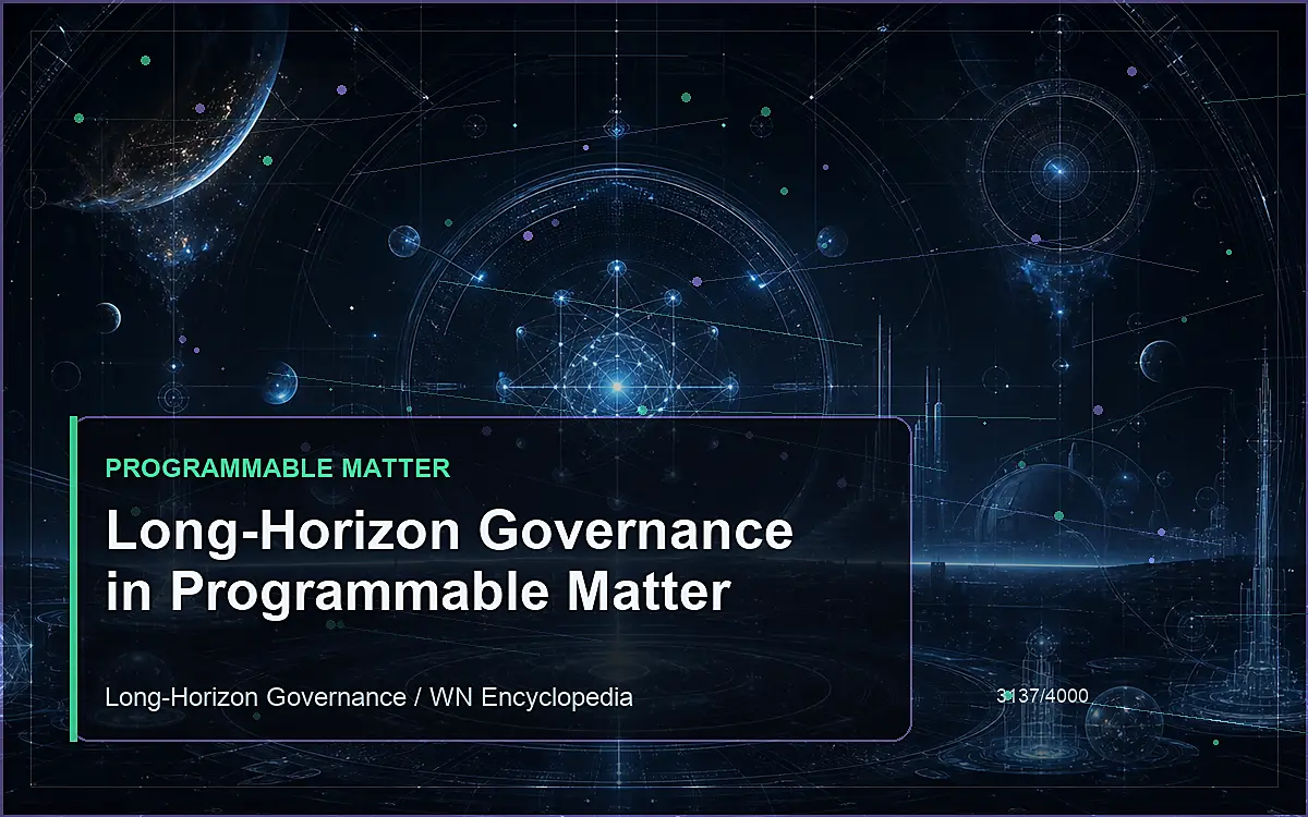 AI-generated encyclopedia reference image for Long-Horizon Governance in Programmable Matter