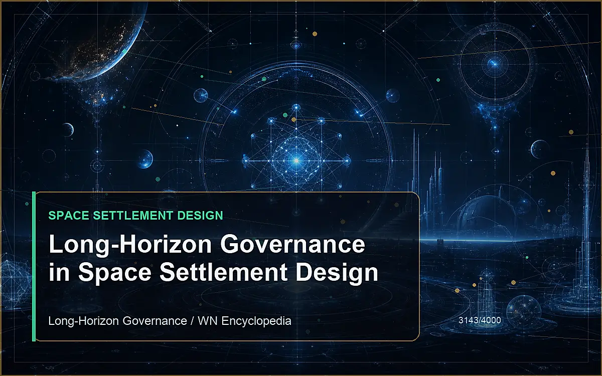 AI-generated encyclopedia reference image for Long-Horizon Governance in Space Settlement Design
