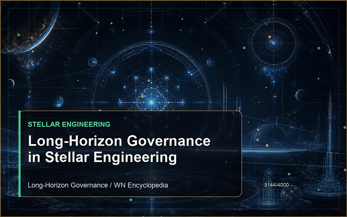 AI-generated encyclopedia reference image for Long-Horizon Governance in Stellar Engineering