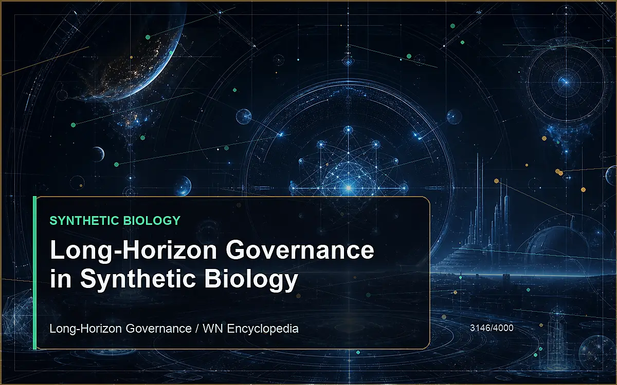 AI-generated encyclopedia reference image for Long-Horizon Governance in Synthetic Biology
