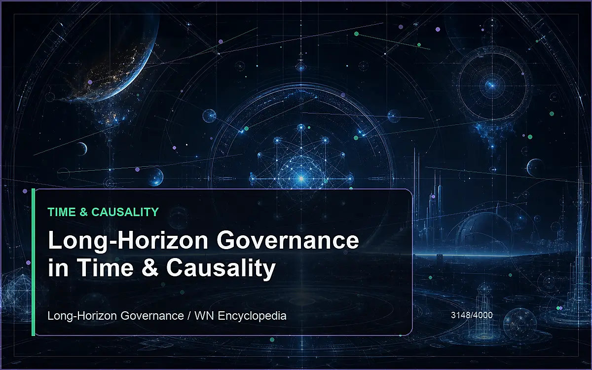 AI-generated encyclopedia reference image for Long-Horizon Governance in Time & Causality