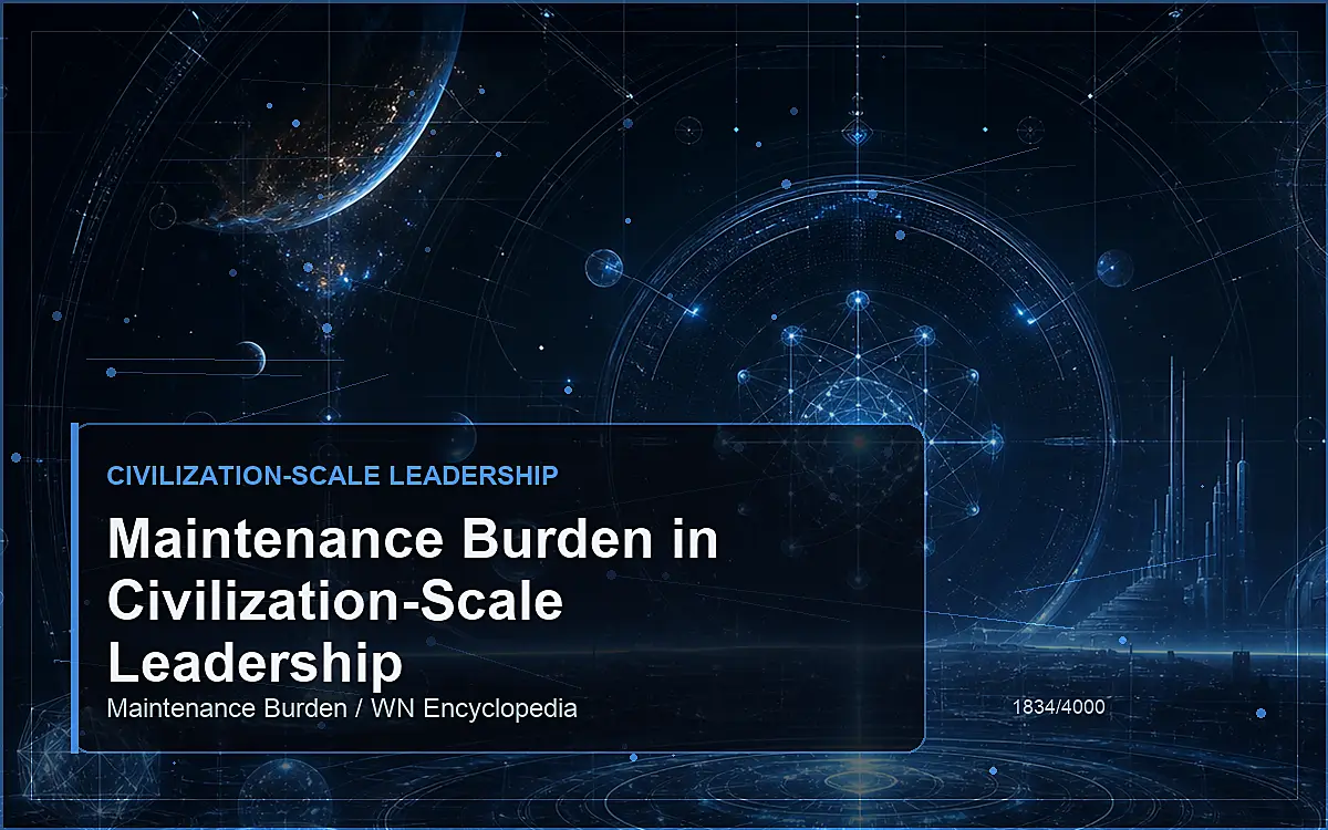 AI-generated encyclopedia reference image for Maintenance Burden in Civilization-Scale Leadership