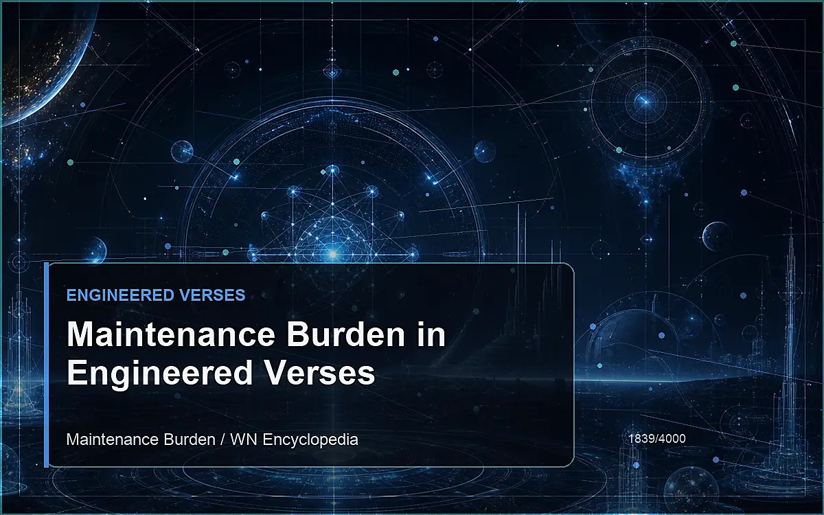 AI-generated encyclopedia reference image for Maintenance Burden in Engineered Verses