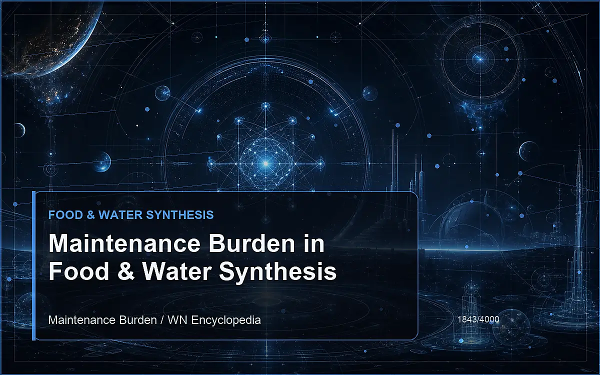 AI-generated encyclopedia reference image for Maintenance Burden in Food & Water Synthesis