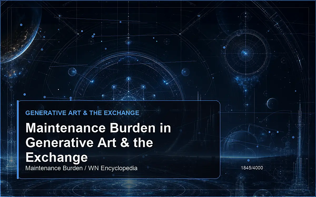 AI-generated encyclopedia reference image for Maintenance Burden in Generative Art & the Exchange