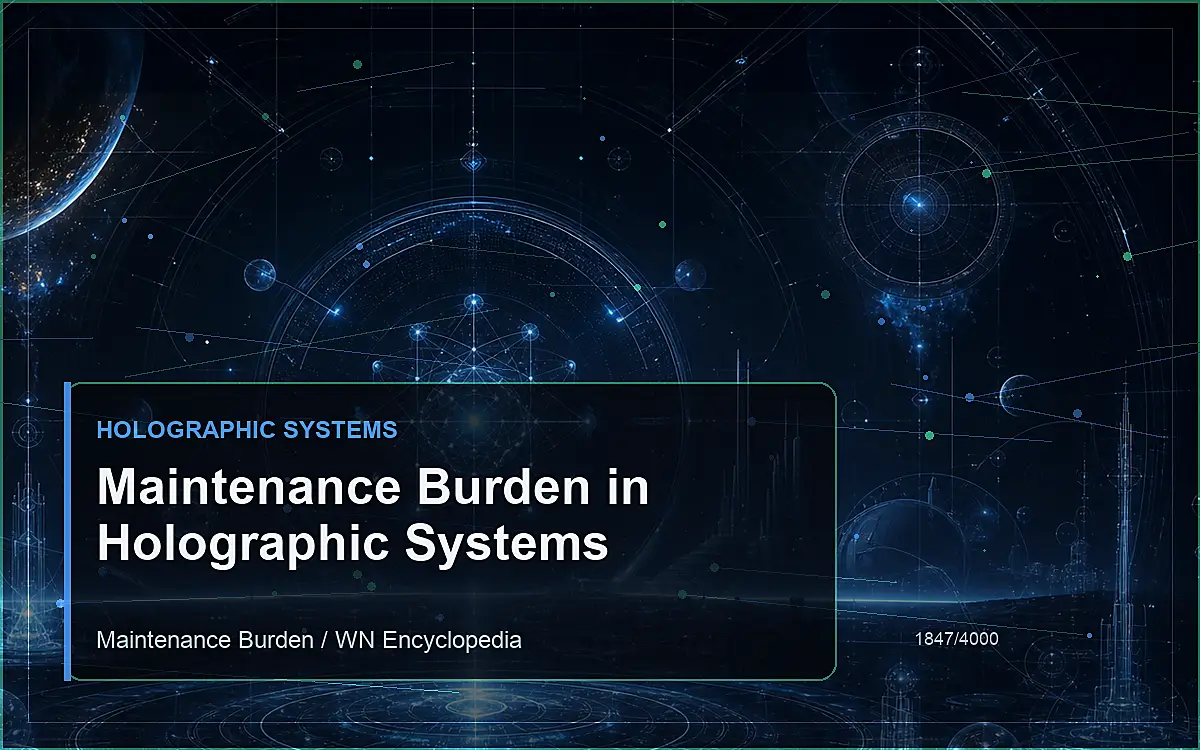AI-generated encyclopedia reference image for Maintenance Burden in Holographic Systems