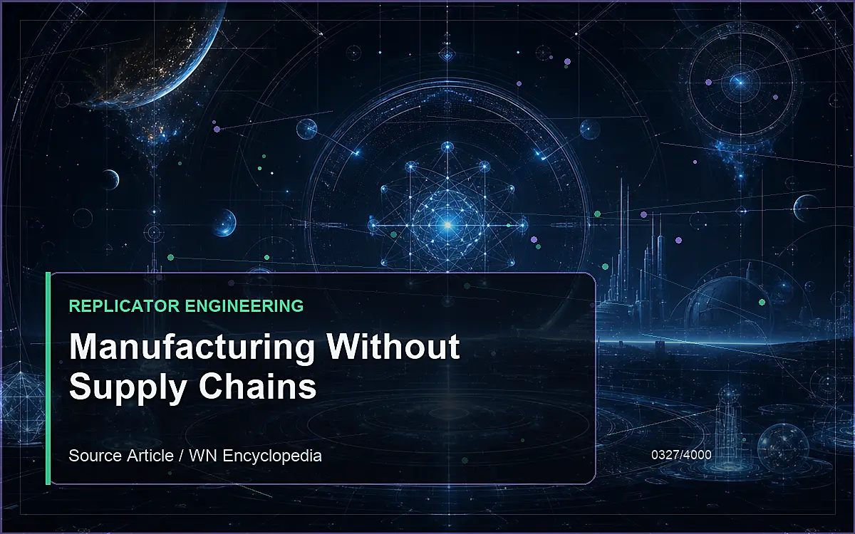 AI-generated encyclopedia reference image for Manufacturing Without Supply Chains