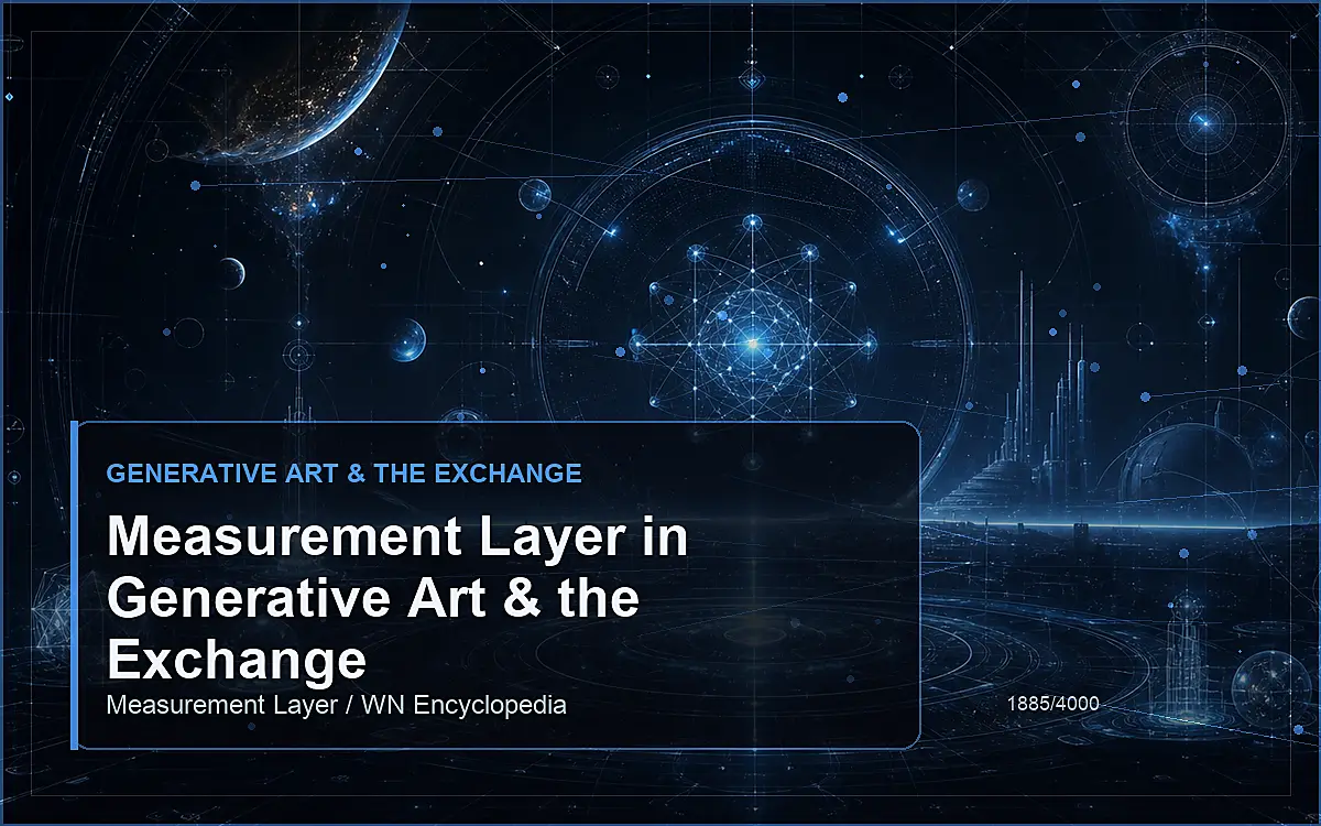 AI-generated encyclopedia reference image for Measurement Layer in Generative Art & the Exchange