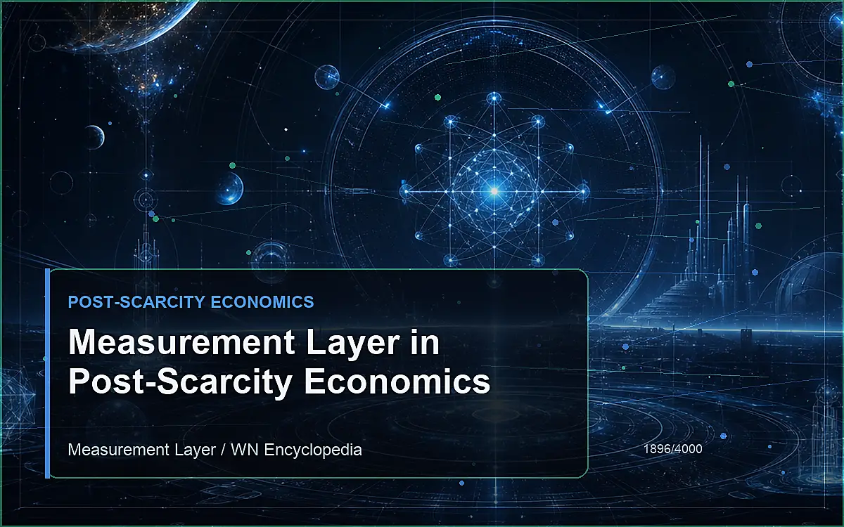 AI-generated encyclopedia reference image for Measurement Layer in Post-Scarcity Economics